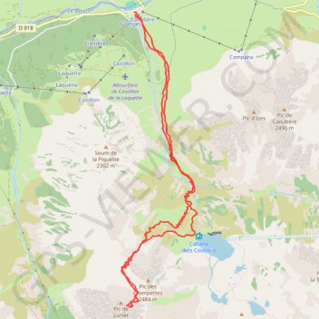 Pic de Lurtet GPS track, route, trail