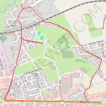 Circuit depart Yquelon GPS track, route, trail