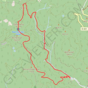 Becherkopf GPS track, route, trail