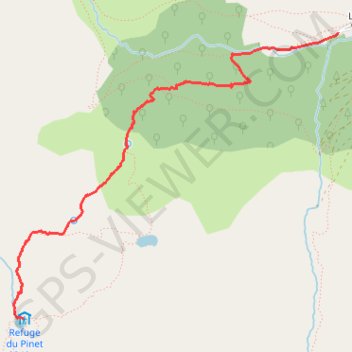 Le refuge de l'Étang du Pinet GPS track, route, trail