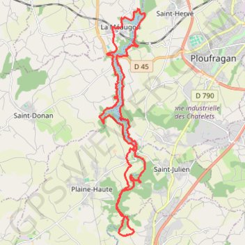 GPX Download: Barrage de Saint-Barthélémy – Sentier du Chaos du Gouët boucle au départ de La Méaugon GPS track, route, trail