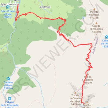 [Itinéraire] Machu Pichu Biroussan (vers la mine de Bulard) GPS track, route, trail