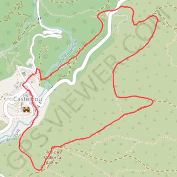 Roc de Majorque à Castelnou GPS track, route, trail