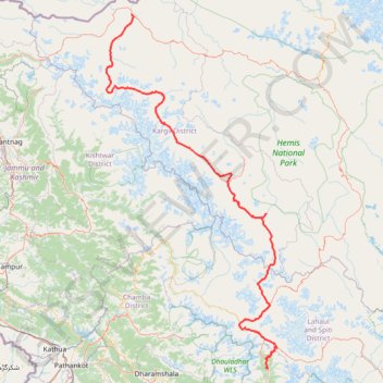 Manali - Kargil GPS track, route, trail