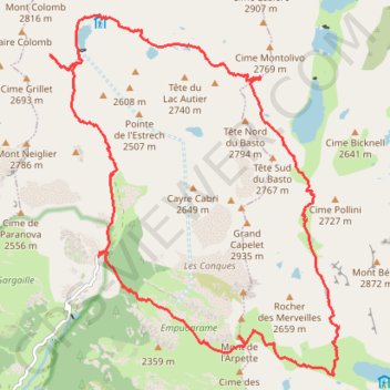 Baisse du Basto GPS track, route, trail