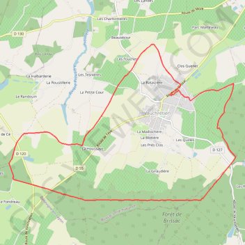 Vauchrétien 12,7 km-16797157 GPS track, route, trail