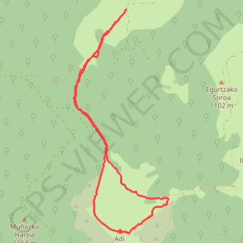 Mont Adi de la girafe GPS track, route, trail