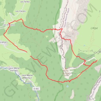 Pinet - echelle a Jacquot GPS track, route, trail