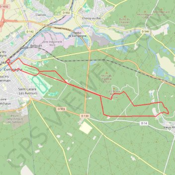 Compiègne GPS track, route, trail