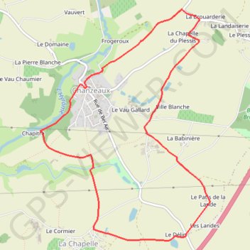 Sentier du bocage - Chanzeaux GPS track, route, trail
