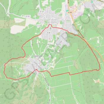Saint-Laurent-des-Arbres - Lirac GPS track, route, trail