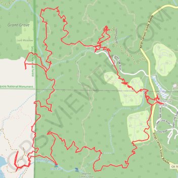 Grant Grove Village to Sequoia Lake Loop GPS track, route, trail