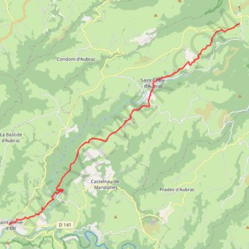 Aubrac - Saint-Côme-d'Olt - Chemin de Saint-Jacques-de-Compostelle GPS track, route, trail