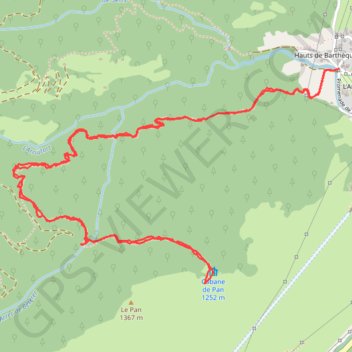 Cabane de Pan GPS track, route, trail