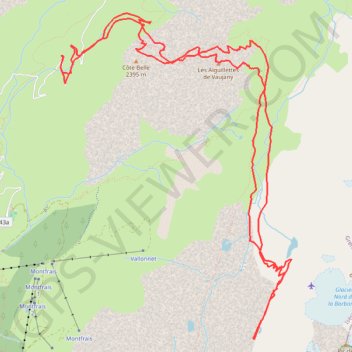 Glacier Sud de la Barbarate (Grandes Rousses) GPS track, route, trail