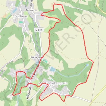 Les hameaux de Montigny GPS track, route, trail