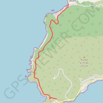 Ajaccio - chemin de la corniche GPS track, route, trail