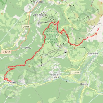 Tour Beaufortain Etape 1 GPS track, route, trail