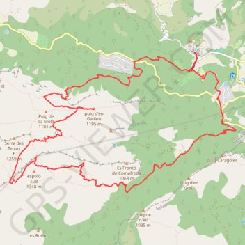 Lluc Puig d'en Galileu et Puig Massanella GPS track, route, trail