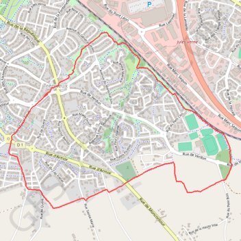 Marche rose à Trégueux GPS track, route, trail