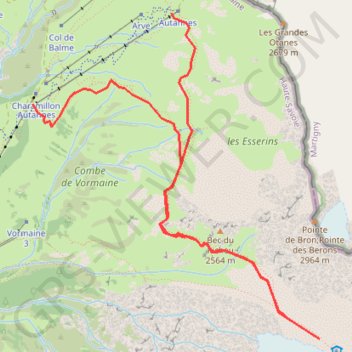 Le Tour (Refuge Albert 1er) GPS track, route, trail