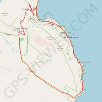 Simon's Town GPS track, route, trail