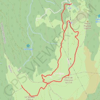 Le Sénépy depuis les Signaraux GPS track, route, trail