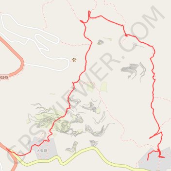 Yunnan - Rizières dans la brume GPS track, route, trail