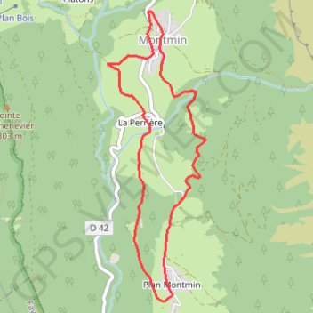 Tour de Montmin - Les Trois Fontaines GPS track, route, trail