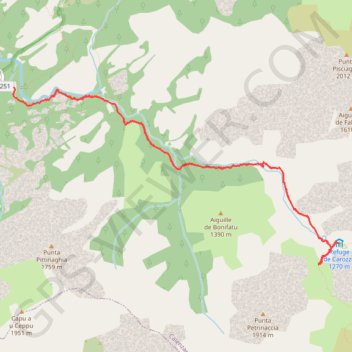 Cirque de Bonifatu GPS track, route, trail