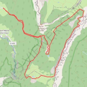 Cirque de Roche Blanche et défilé Magique GPS track, route, trail