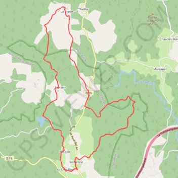 Entre Vedrenne et la Brette GPS track, route, trail