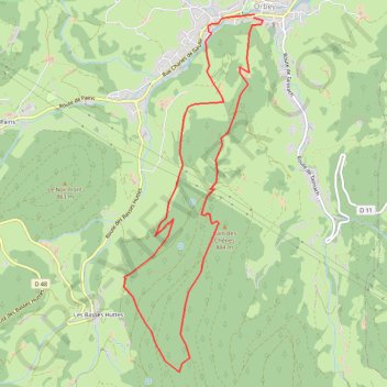 Orbey-Basses-huttes-Pierre tremblante GPS track, route, trail
