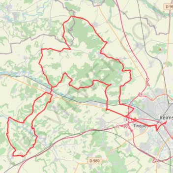 Route Touristique du Champagne : Massif de Saint-Thierry - Vallée de l'Ardre GPS track, route, trail