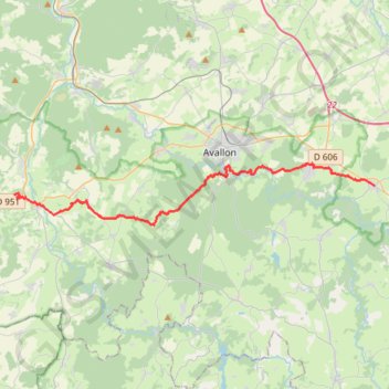 22 Vézelay-Cussy les Forges: 28.40 km GPS track, route, trail