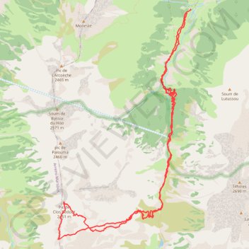 Pic de Clot Bédout GPS track, route, trail