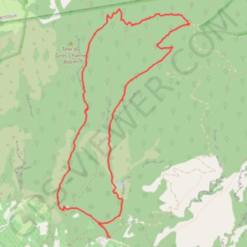 Combes de Malaval et de la Baume du chat GPS track, route, trail