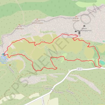 Montagne Sainte-Victoire - Ermitage de Saint-Ser GPS track, route, trail
