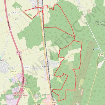 Les Virades Chevilly GPS track, route, trail