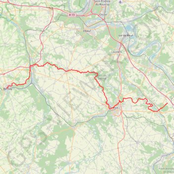 GR®26 De Douains à Bernay (Eure) (2023©gr-infos.com) GPS track, route, trail