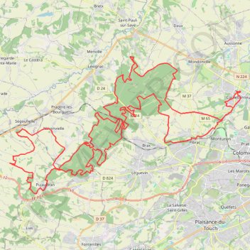 100 Km GPS track, route, trail
