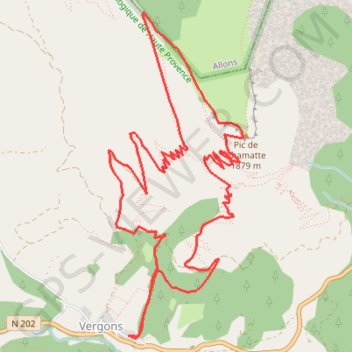 Vergons le pic de Chamatte GPS track, route, trail