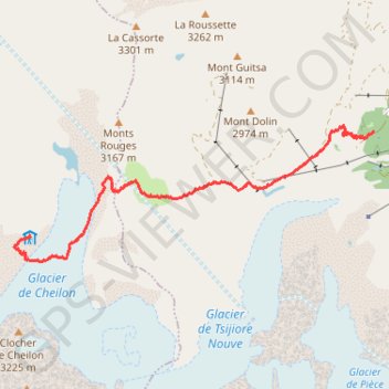 29.07.2017 Marche d'approche Cabane des Dix GPS track, route, trail