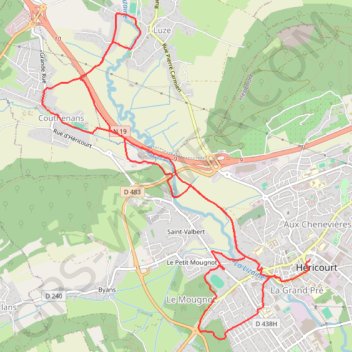 Randonnée de la Marche Buissonnière Héricourt GPS track, route, trail
