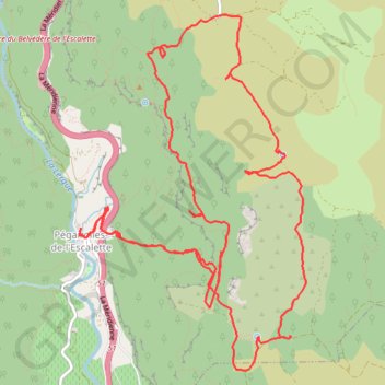 Le Pas de l'Escalette GPS track, route, trail