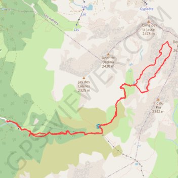 Belledonne-Arête de l'Aigleton (Course alpine) GPS track, route, trail