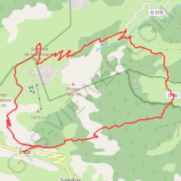 Le Tour du Picogu GPS track, route, trail