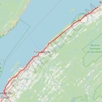 Rivière-du-Loup - Rimouski GPS track, route, trail