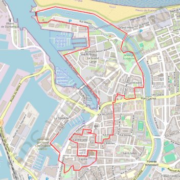 Dunkerque - Le port et le circuit Jean Bart GPS track, route, trail