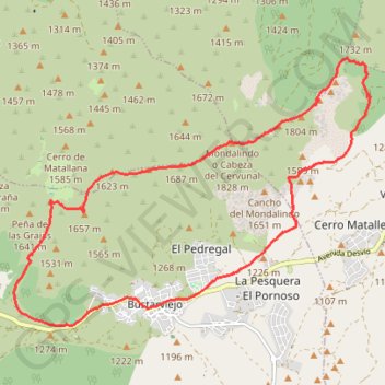 Mondalindo y Peña Negra desde Bustarviejo GPS track, route, trail